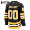 Boston Bruins tröja Customized Fanatics Premium 2025-26 Svart Hemma - NHL Tröjor Barn