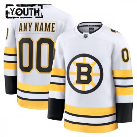 Boston Bruins tröja Customized Fanatics Premium 2025-26 Vit Borta - NHL Tröjor Barn