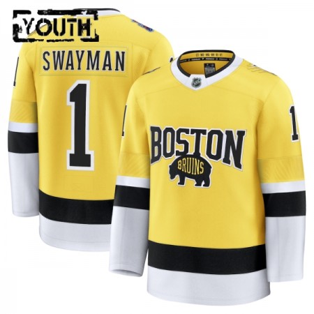 Boston Bruins tröja Fanatics NHL Stadium Series Premium Jeremy Swayman 2025-26 Gold - NHL Tröjor Barn Boston Bruins tröja Fanatics NHL Stadium Series Premium Jeremy Swayman 2025-26 Gold - NHL Tröjor Barn
