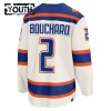 Edmonton Oilers tröja Fanatics Premium Evan Bouchard 2025-26 Vit Tredje - NHL Tröjor Barn