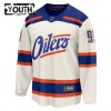 Edmonton Oilers tröja Fanatics Premium Ryan Nugent-Hopkins 2025-26 Vit Tredje - NHL Tröjor Barn