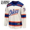Edmonton Oilers tröja Fanatics Premium Stuart Skinner 2025-26 Vit Tredje - NHL Tröjor Barn