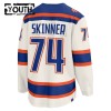 Edmonton Oilers tröja Fanatics Premium Stuart Skinner 2025-26 Vit Tredje - NHL Tröjor Barn
