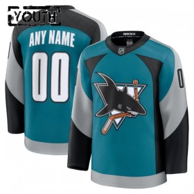 San Jose Sharks tröja Customized Fanatics Premium 2025-26 Teal Tredje - NHL Tröjor Barn