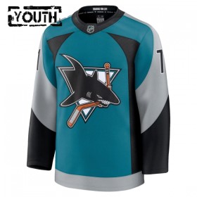 San Jose Sharks tröja Fanatics Premium Macklin Celebrini 2025-26 Teal Tredje - NHL Tröjor Barn