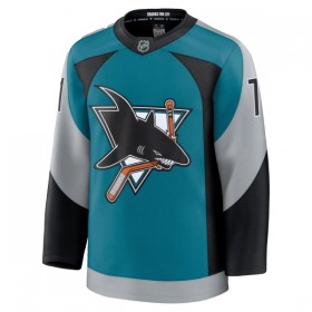 San Jose Sharks tröja Fanatics Premium Macklin Celebrini 2025-26 Teal Tredje - NHL Tröjor Herr