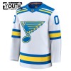 St. Louis Blues tröja Customized Fanatics Premium 2025-26 Vit Borta - NHL Tröjor Barn