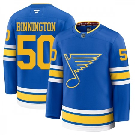 St. Louis Blues tröja Fanatics Premium Binnington Jordan 2025-26 Blå Hemma - NHL Tröjor Herr St. Louis Blues tröja Fanatics Premium Binnington Jordan 2025-26 Blå Hemma - NHL Tröjor Herr