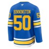 St. Louis Blues tröja Fanatics Premium Binnington Jordan 2025-26 Blå Hemma - NHL Tröjor Herr