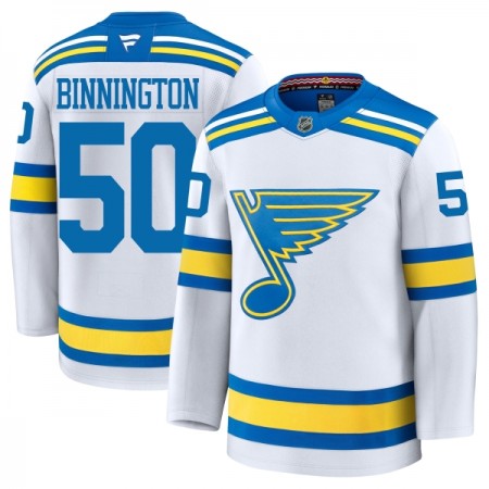 St. Louis Blues tröja Fanatics Premium Binnington Jordan 2025-26 Vit Borta - NHL Tröjor Herr St. Louis Blues tröja Fanatics Premium Binnington Jordan 2025-26 Vit Borta - NHL Tröjor Herr