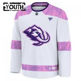 tröja Customized Utah Hockey Club Fanatics Hockey Fights Cancer Practice Vit - NHL Tröjor Barn