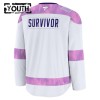 tröja Customized Utah Hockey Club Fanatics Hockey Fights Cancer Practice Vit - NHL Tröjor Barn