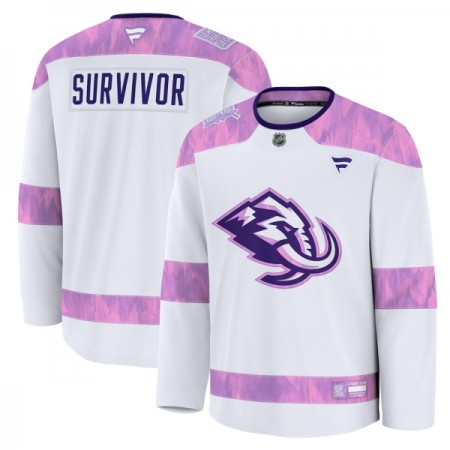 tröja Customized Utah Hockey Club Fanatics Hockey Fights Cancer Practice Vit - NHL Tröjor Herr tröja Customized Utah Hockey Club Fanatics Hockey Fights Cancer Practice Vit - NHL Tröjor Herr